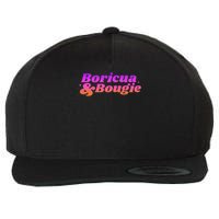 Funny Boricua & Bougie Wool Snapback Cap