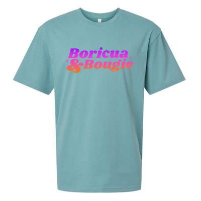 Funny Boricua & Bougie Sueded Cloud Jersey T-Shirt