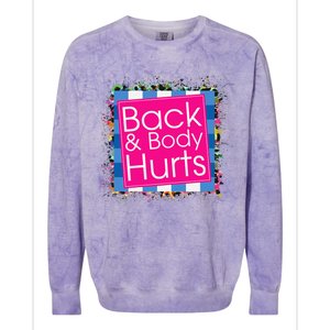 Funny Back Body Hurts Colorblast Crewneck Sweatshirt