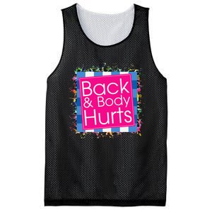 Funny Back Body Hurts Mesh Reversible Basketball Jersey Tank