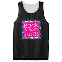 Funny Back Body Hurts Mesh Reversible Basketball Jersey Tank