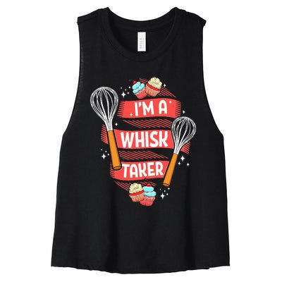 Funny Baking Baker Gift Whisk Pun Pastry Chef Cook Present Women's Racerback Cropped Tank