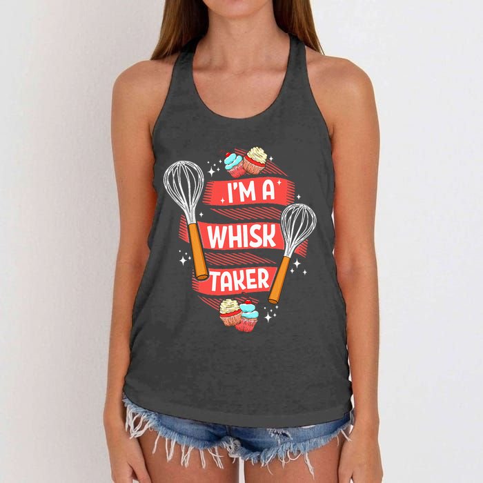 Funny Baking Baker Gift Whisk Pun Pastry Chef Cook Present Women's Knotted Racerback Tank