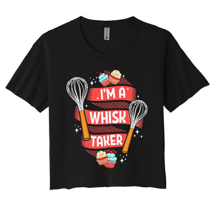 Funny Baking Baker Gift Whisk Pun Pastry Chef Cook Present Women's Crop Top Tee