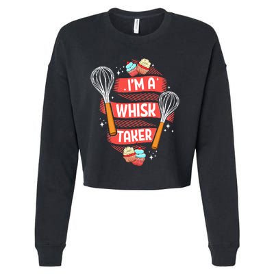 Funny Baking Baker Gift Whisk Pun Pastry Chef Cook Present Cropped Pullover Crew