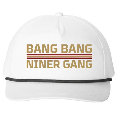 Funny Bang Bang Niner Gang Football San Francisco Sports Snapback Five-Panel Rope Hat