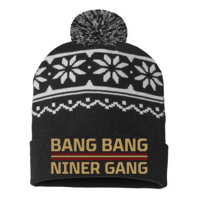 Funny Bang Bang Niner Gang Football San Francisco Sports USA-Made Snowflake Beanie