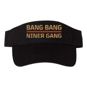 Funny Bang Bang Niner Gang Football San Francisco Sports Valucap Bio-Washed Visor