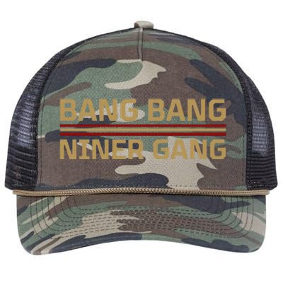 Funny Bang Bang Niner Gang Football San Francisco Sports Retro Rope Trucker Hat Cap