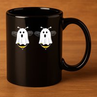 Funny Boo Bees Couples Halloween Costume 11oz C Handle Ceramic Mug
