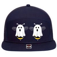 Funny Boo Bees Couples Halloween Costume 7 Panel Mesh Trucker Snapback Hat