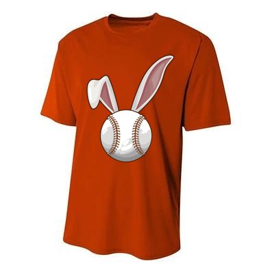 Funny Baseball Ball Catcher Happy Easter Day Bunny Gift Performance Sprint T-Shirt