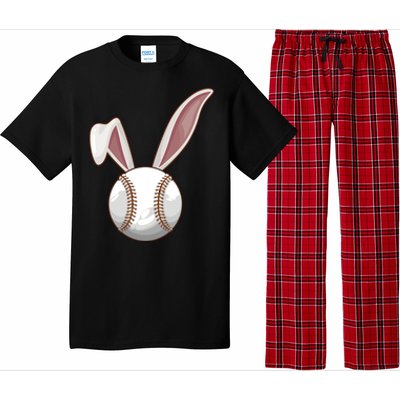 Funny Baseball Ball Catcher Happy Easter Day Bunny Gift Pajama Set