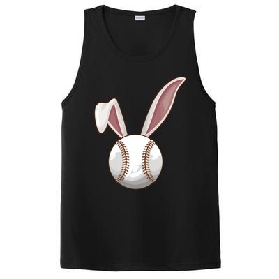 Funny Baseball Ball Catcher Happy Easter Day Bunny Gift PosiCharge Competitor Tank