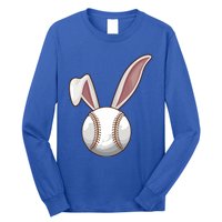 Funny Baseball Ball Catcher Happy Easter Day Bunny Gift Long Sleeve Shirt