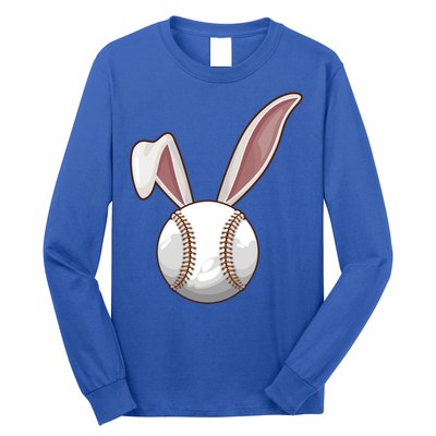 Funny Baseball Ball Catcher Happy Easter Day Bunny Gift Long Sleeve Shirt