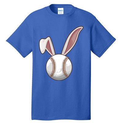 Funny Baseball Ball Catcher Happy Easter Day Bunny Gift Tall T-Shirt