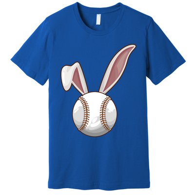 Funny Baseball Ball Catcher Happy Easter Day Bunny Gift Premium T-Shirt