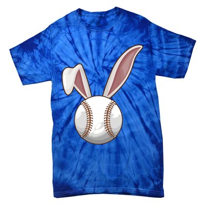 Funny Baseball Ball Catcher Happy Easter Day Bunny Gift Tie-Dye T-Shirt