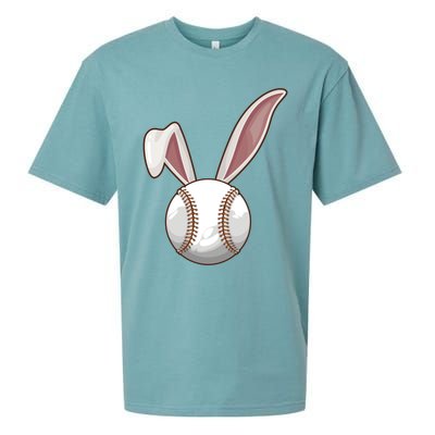 Funny Baseball Ball Catcher Happy Easter Day Bunny Gift Sueded Cloud Jersey T-Shirt