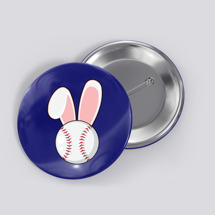 Funny Baseball Bunny Easter Gift Gift Button