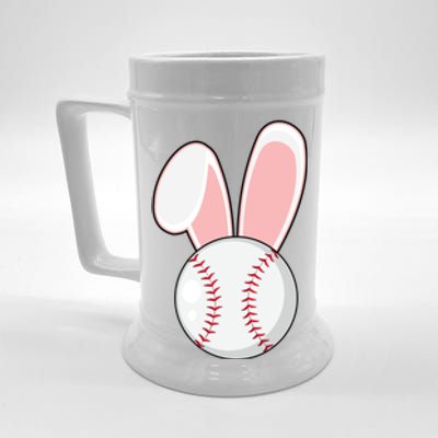 Funny Baseball Bunny Easter Gift Gift Beer Stein