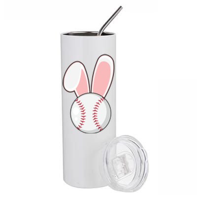 Funny Baseball Bunny Easter Gift Gift Stainless Steel Tumbler