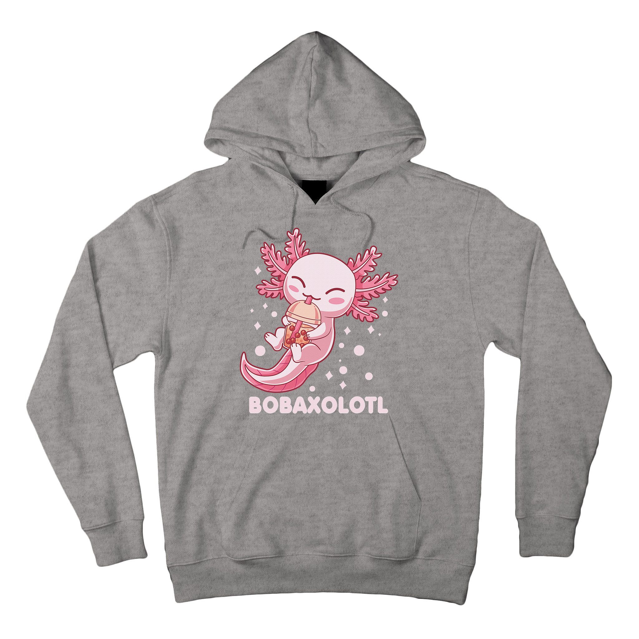 Funny Bobaxolotl Boba Tea Bubble Milk Kawaii Axolotl Anime  Tall Hoodie