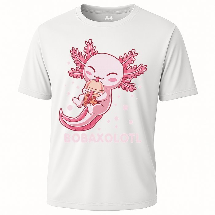 Funny Bobaxolotl Boba Tea Bubble Milk Kawaii Axolotl Anime  Cooling Performance Crew T-Shirt