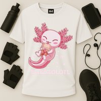 Funny Bobaxolotl Boba Tea Bubble Milk Kawaii Axolotl Anime  Cooling Performance Crew T-Shirt