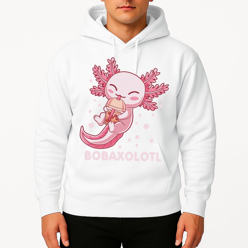 Funny Bobaxolotl Boba Tea Bubble Milk Kawaii Axolotl Anime  Hoodie