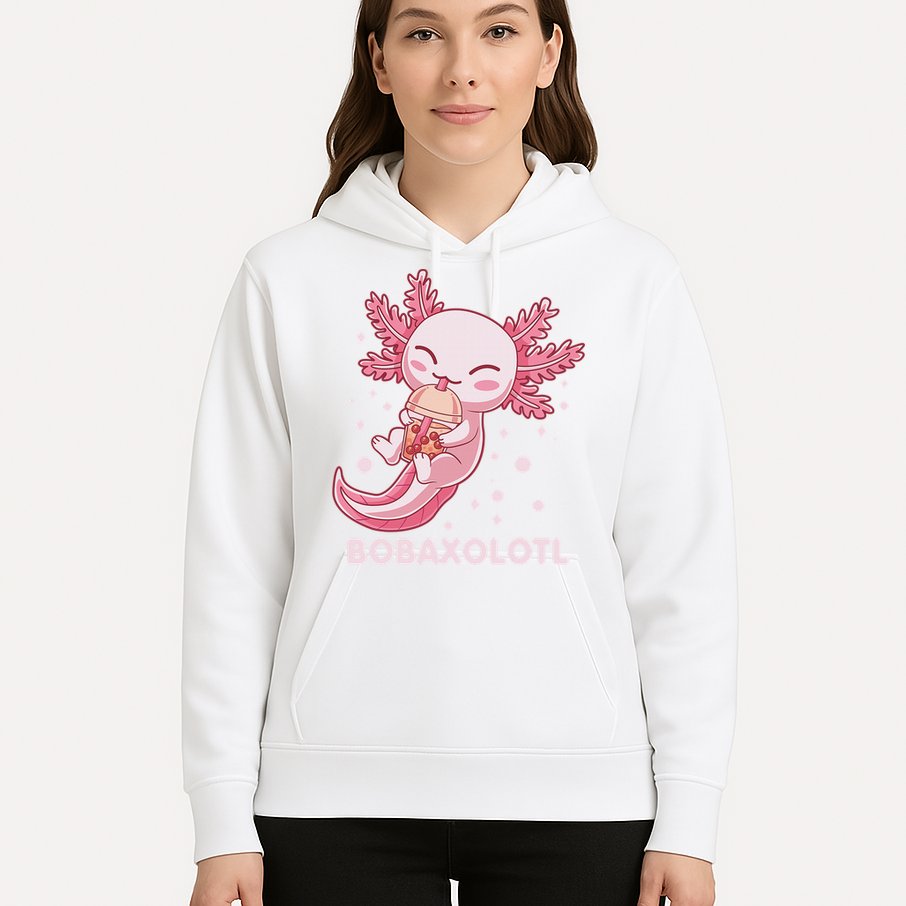 Funny Bobaxolotl Boba Tea Bubble Milk Kawaii Axolotl Anime  Hoodie