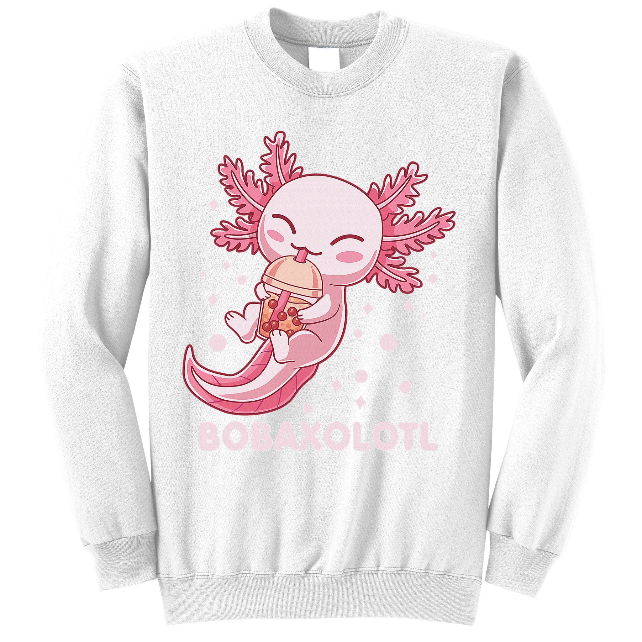 Funny Bobaxolotl Boba Tea Bubble Milk Kawaii Axolotl Anime  Sweatshirt