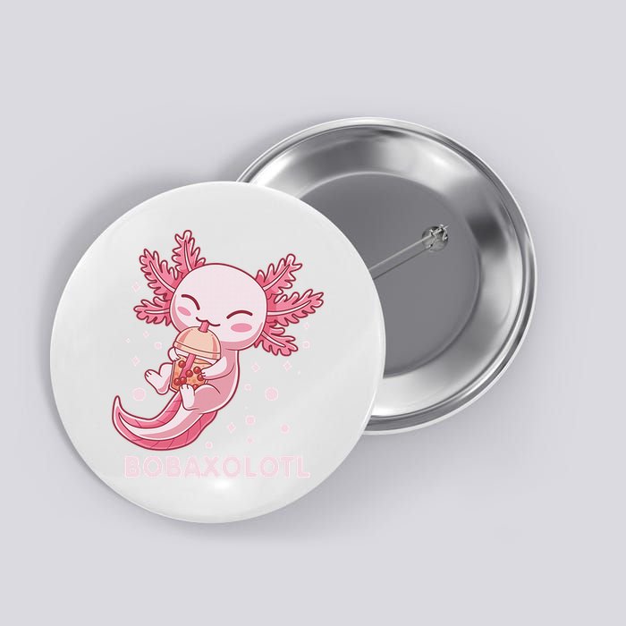 Funny Bobaxolotl Boba Tea Bubble Milk Kawaii Axolotl Anime  Button
