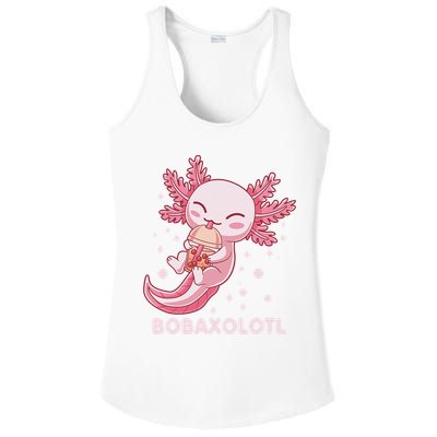 Funny Bobaxolotl Boba Tea Bubble Milk Kawaii Axolotl Anime  Ladies PosiCharge Competitor Racerback Tank