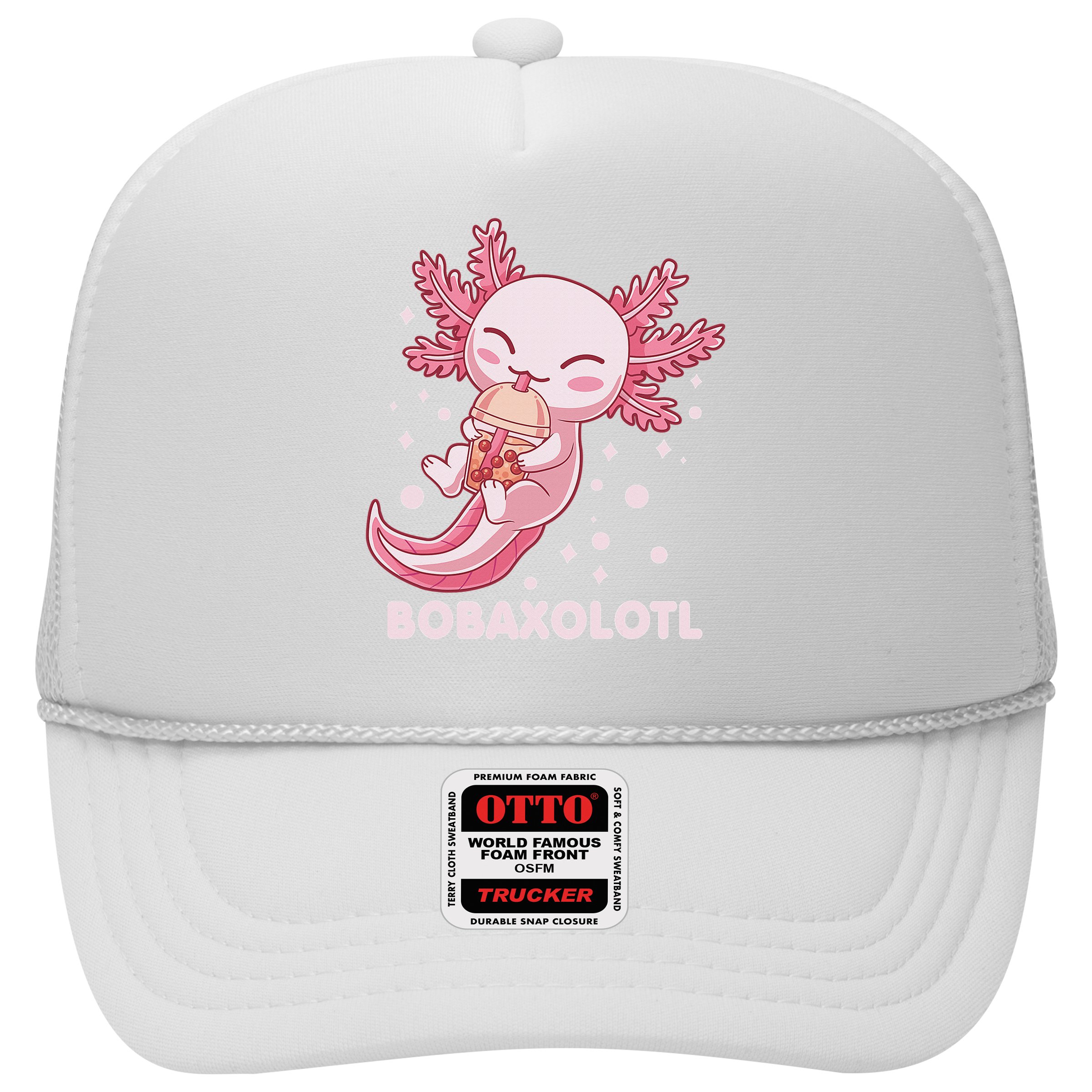 Funny Bobaxolotl Boba Tea Bubble Milk Kawaii Axolotl Anime  Hat