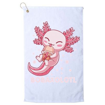 Funny Bobaxolotl Boba Tea Bubble Milk Kawaii Axolotl Anime  Golf Towel