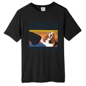 Funny Best Basset Hound Dad Ever Funny Dog Lover Fathers Day Gift Tall Fusion ChromaSoft Performance T-Shirt