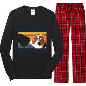 Funny Best Basset Hound Dad Ever Funny Dog Lover Fathers Day Gift Long Sleeve Pajama Set