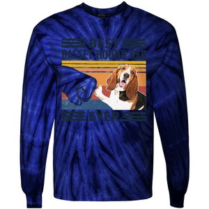 Funny Best Basset Hound Dad Ever Funny Dog Lover Fathers Day Gift Tie-Dye Long Sleeve Shirt