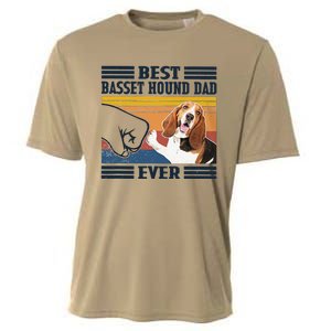 Funny Best Basset Hound Dad Ever Funny Dog Lover Fathers Day Gift Cooling Performance Crew T-Shirt