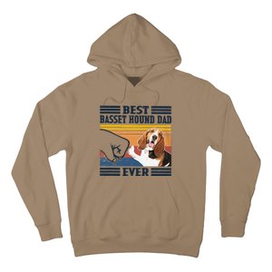 Funny Best Basset Hound Dad Ever Funny Dog Lover Fathers Day Gift Hoodie