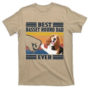 Funny Best Basset Hound Dad Ever Funny Dog Lover Fathers Day Gift T-Shirt