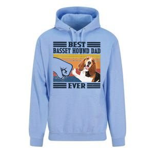 Funny Best Basset Hound Dad Ever Funny Dog Lover Fathers Day Gift Unisex Surf Hoodie