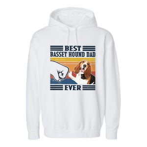 Funny Best Basset Hound Dad Ever Funny Dog Lover Fathers Day Gift Garment-Dyed Fleece Hoodie