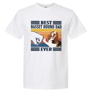 Funny Best Basset Hound Dad Ever Funny Dog Lover Fathers Day Gift Garment-Dyed Heavyweight T-Shirt