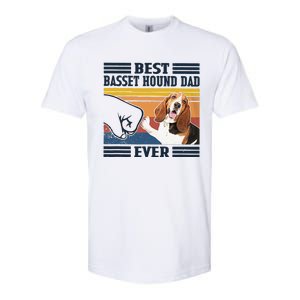 Funny Best Basset Hound Dad Ever Funny Dog Lover Fathers Day Gift Softstyle CVC T-Shirt