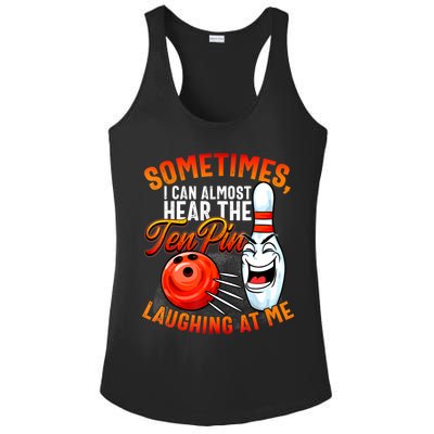 Funny Bowling , Bowler Tee, Tenpin Bowling, Ten Pin Ladies PosiCharge Competitor Racerback Tank
