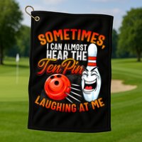Funny Bowling , Bowler Tee, Tenpin Bowling, Ten Pin Golf Towel