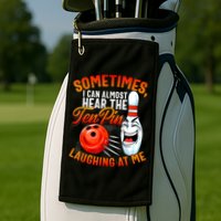 Funny Bowling , Bowler Tee, Tenpin Bowling, Ten Pin Golf Towel